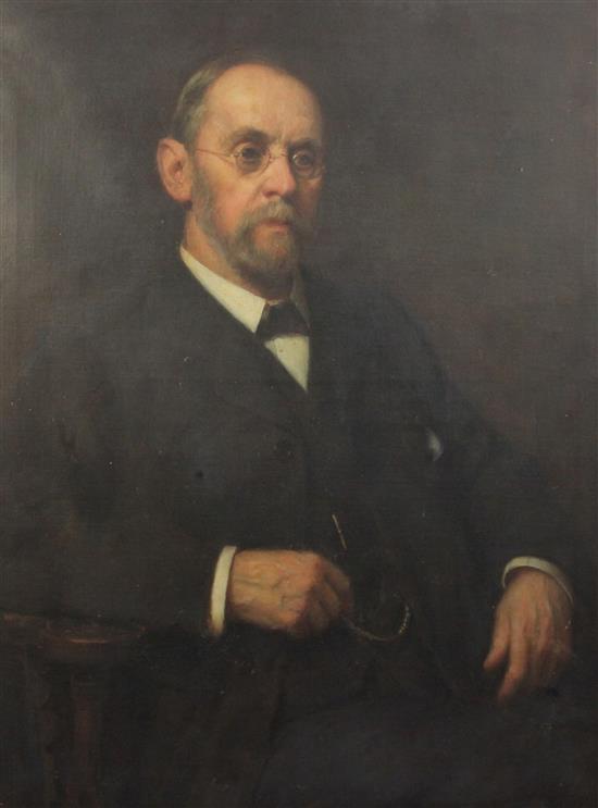 Robert Edward Morrison (1852-1925) Portrait of William Henry Nicholson (b.1837) 40 x 30in.